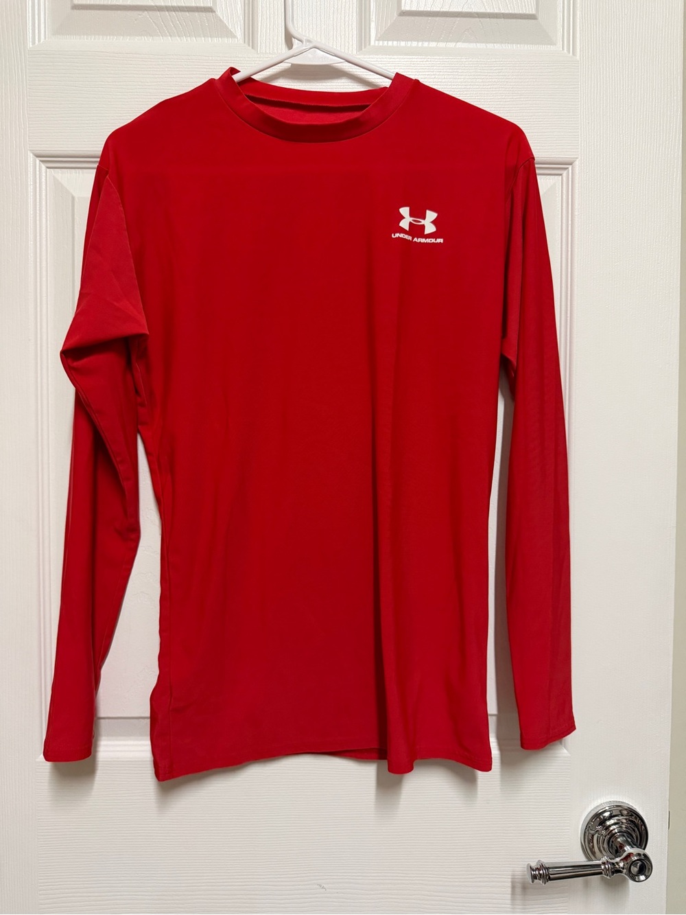 Under Armour Big Kids Long Sleeve Red Performance Tee